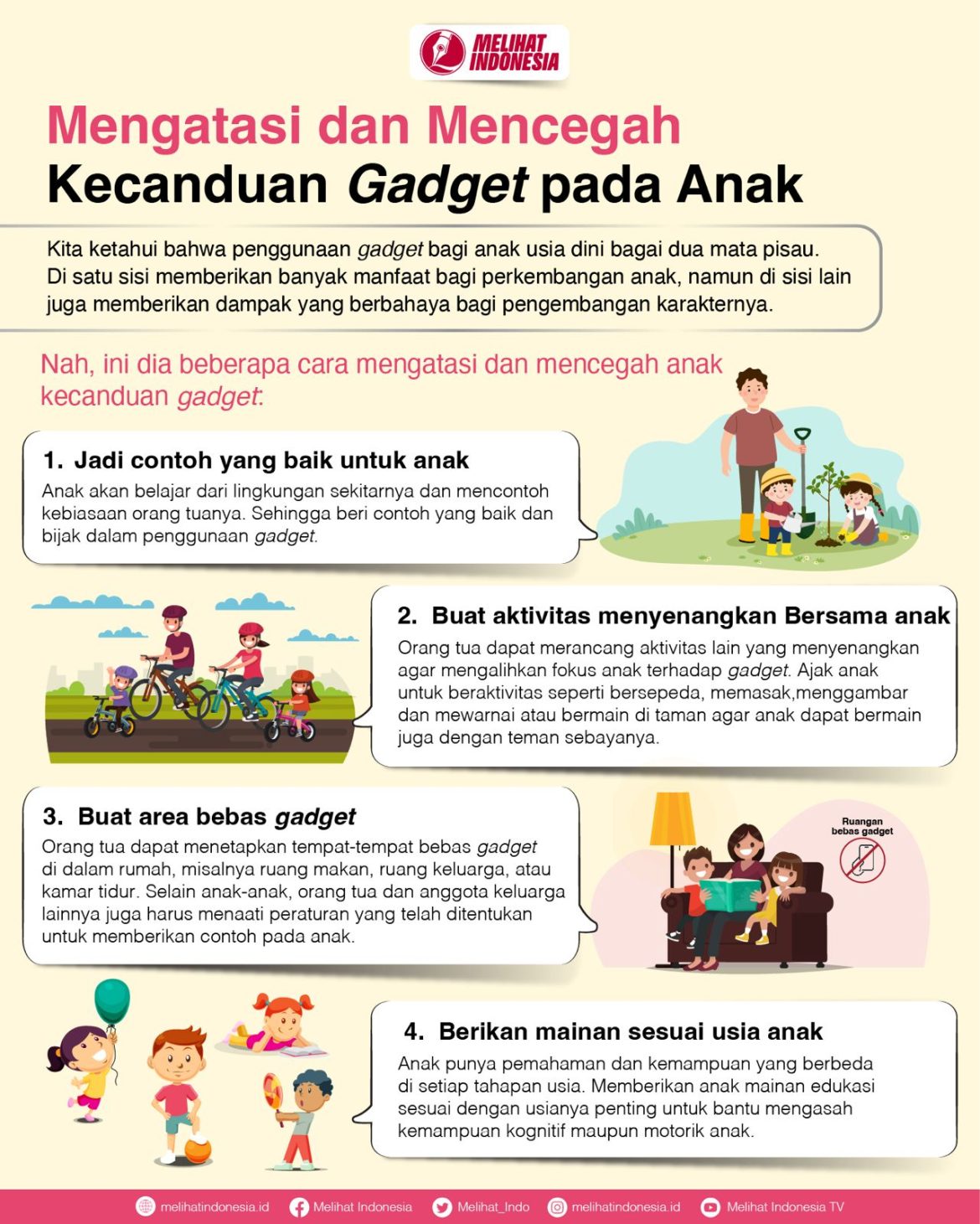 mengatasi dan mencegah kecanduan gadget pada anak.