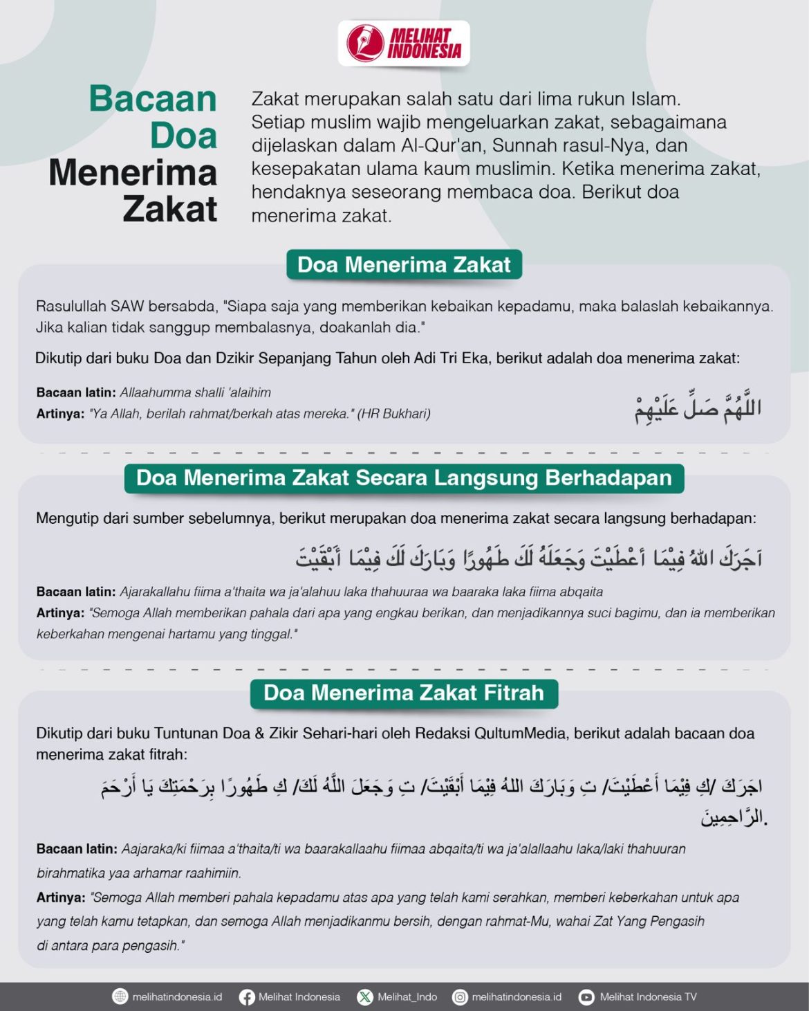 doa menerima zakat fitrah