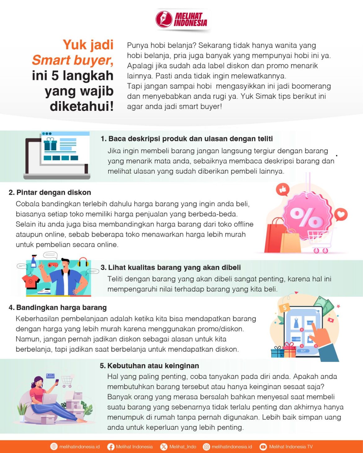 Tips menjadi pembeli cerdas atau smart buyer.