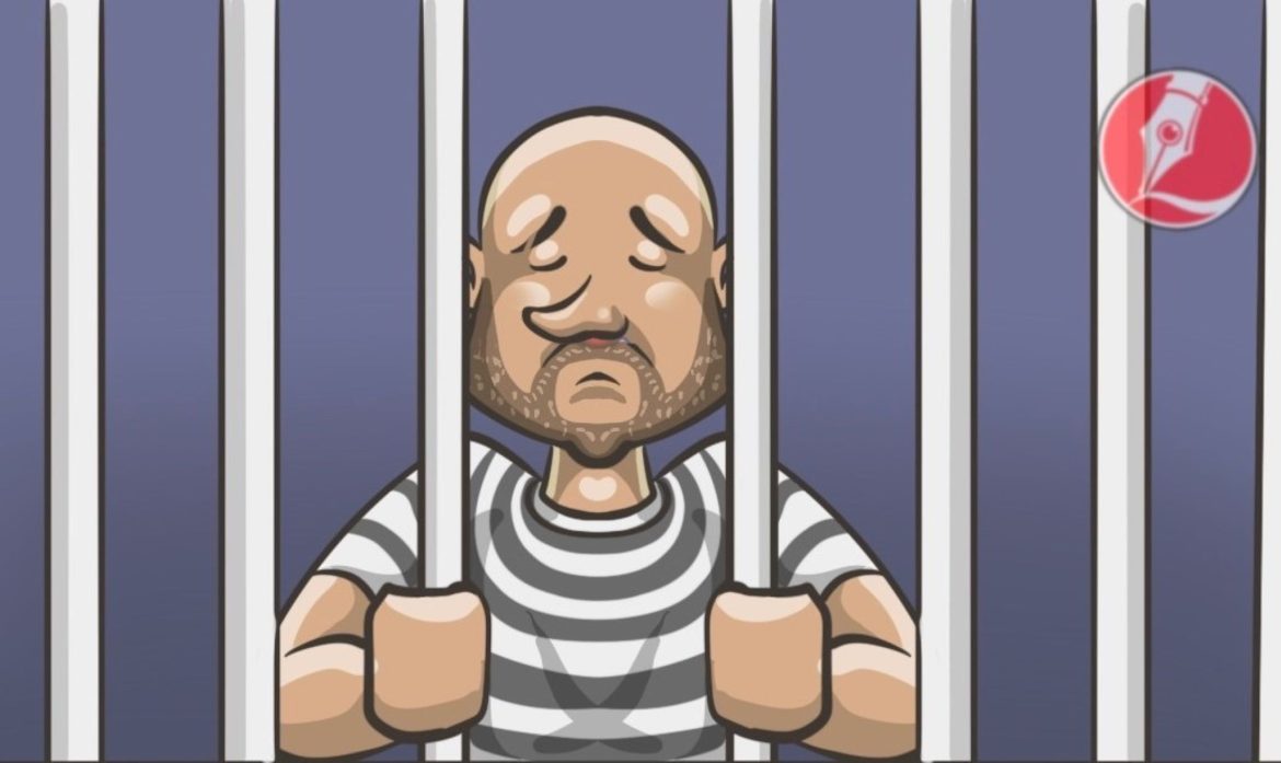 Ilustrasi narapidana di dalam penjara.