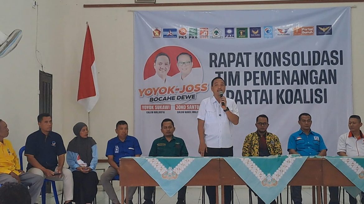 Sembilan partai politik pengusung Yoyok Sukawi-Joko Santoso (Joss) menggelar rapat konsolidasi pemenangan di Semarang Barat, Kota Semarang.