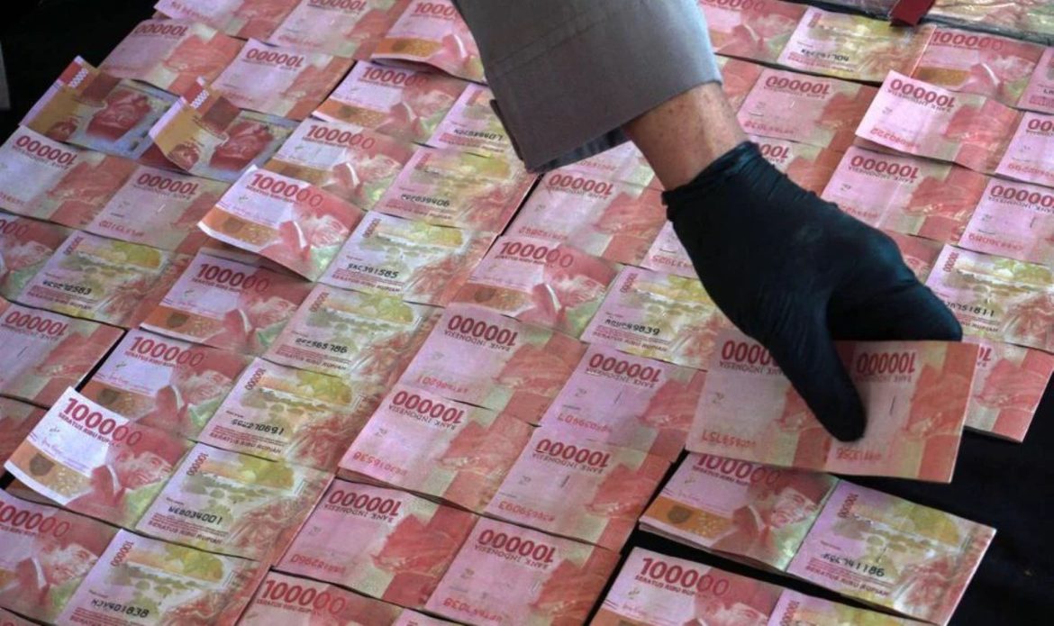 Ilustrasi uang palsu.