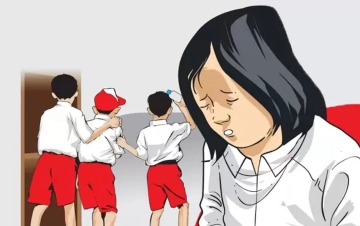 Ilustrasi siswa SD keracunan makanan.