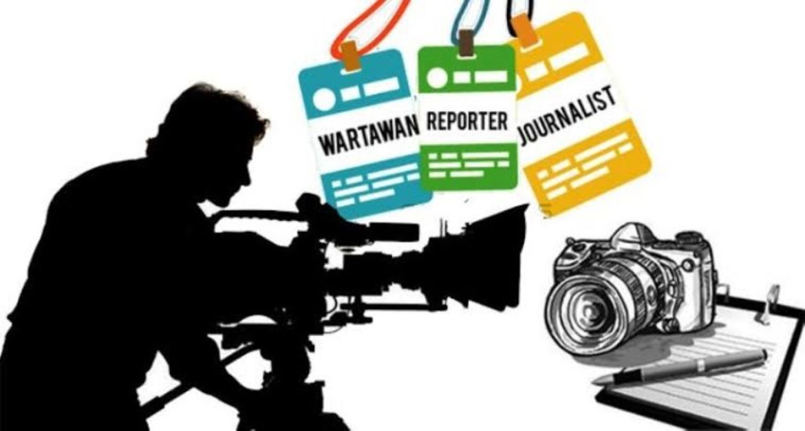 Ilustrasi jurnalis atau wartawan.